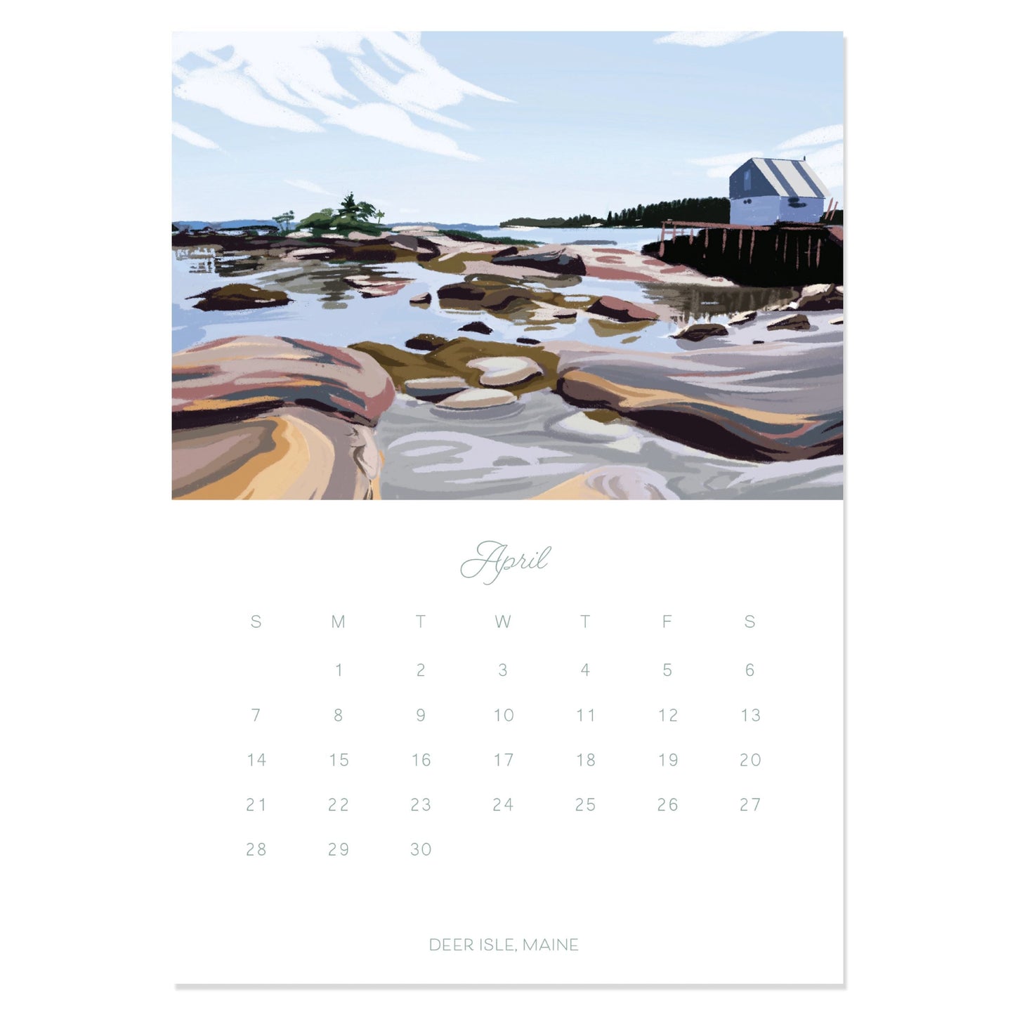 2024 Desk Calendar, "A Year in New England"