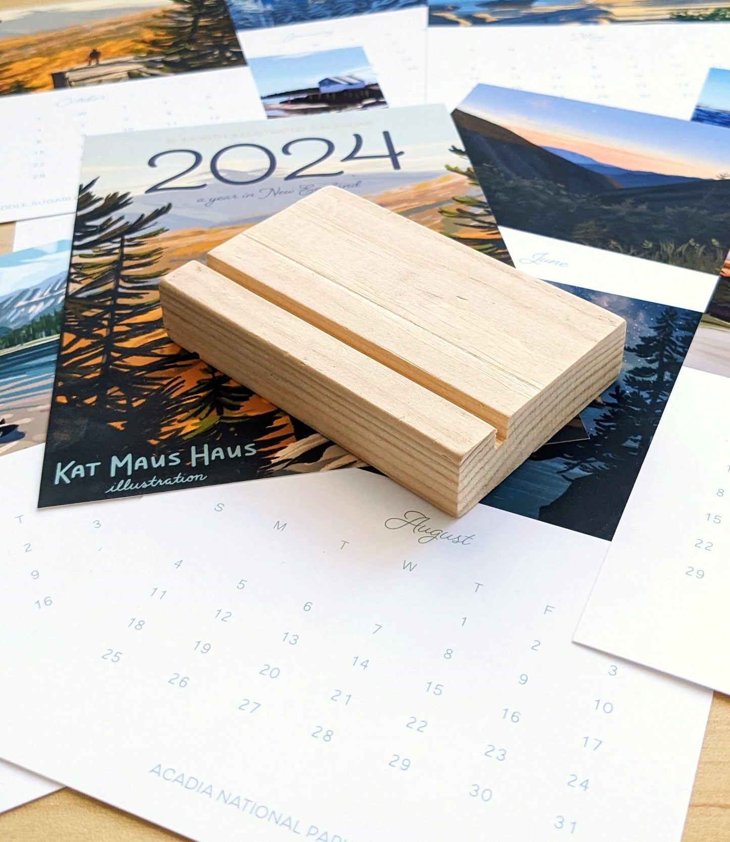 2024 Desk Calendar, "A Year in New England"