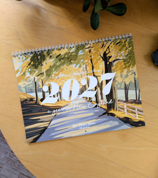 2027 Wall Calendar, "A Year in New England"