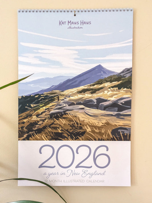 2026 Wall Calendar, "A Year in New England"