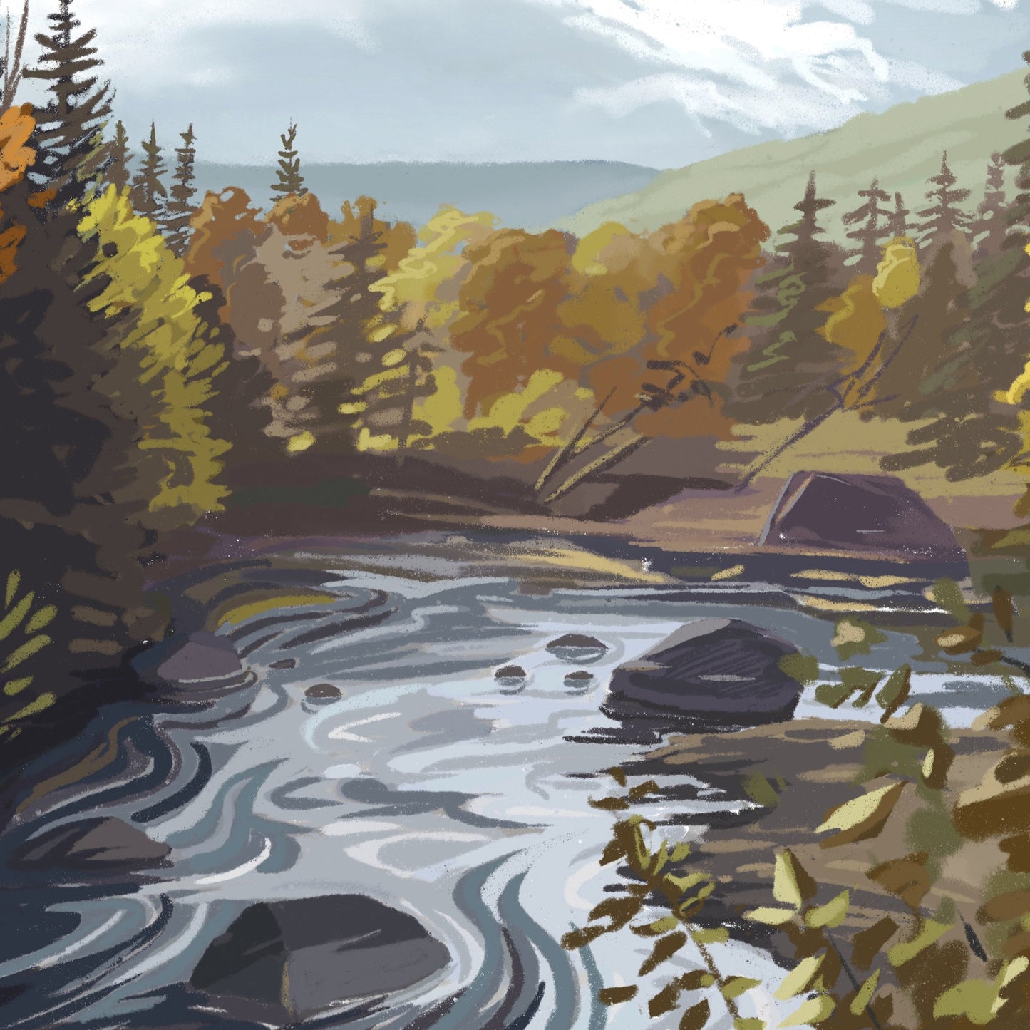 Zealand River, New Hampshire Print