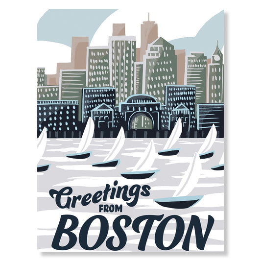 "Greetings from Boston" Greeting Card