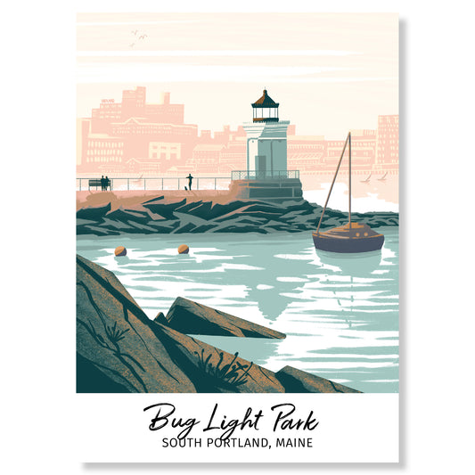 Bug Light Park, South Portland, ME Postcard