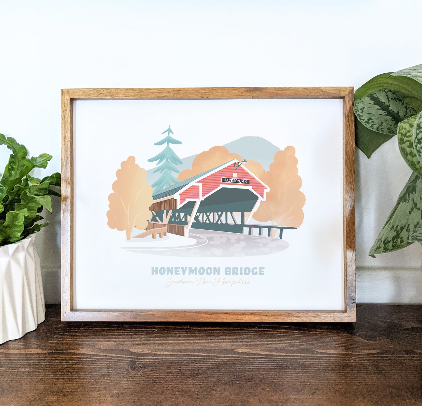 Honeymoon Bridge, Jackson, NH Print