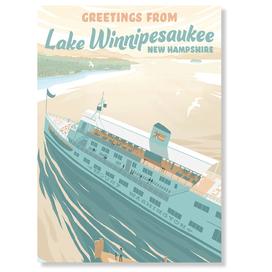 "Greetings from Lake Winnipesaukee" Postcard