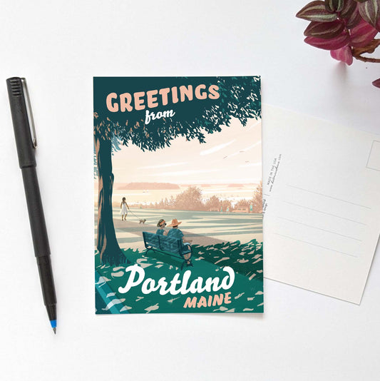 "Greetings from Portland, Maine" Postcard