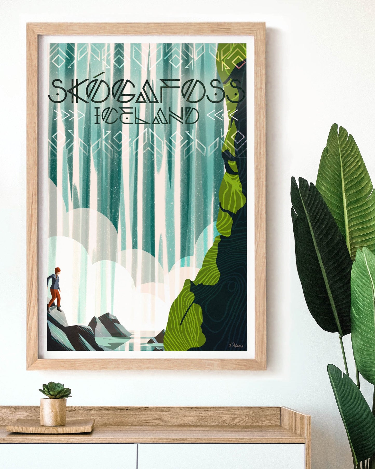 Iceland's Skógafoss Waterfall Print