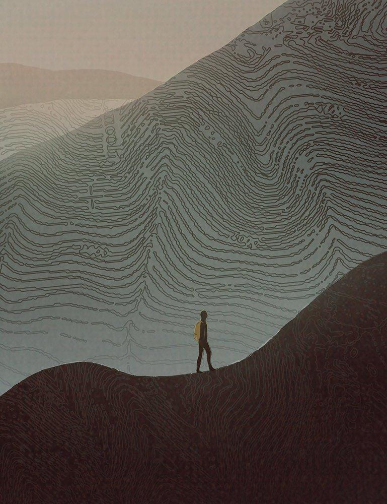 Franconia Ridge Print Detail 1 - Kat Maus Haus