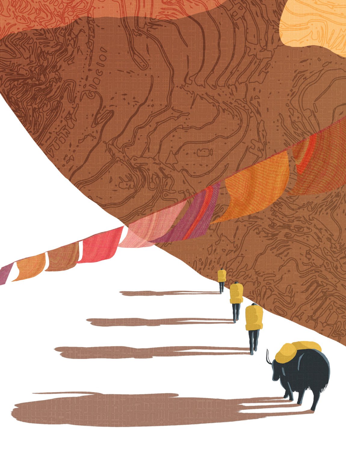 Himalayas Print Detail 1 - Kat Maus Haus