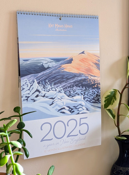 2025 Wall Calendar, "A Year in New England"