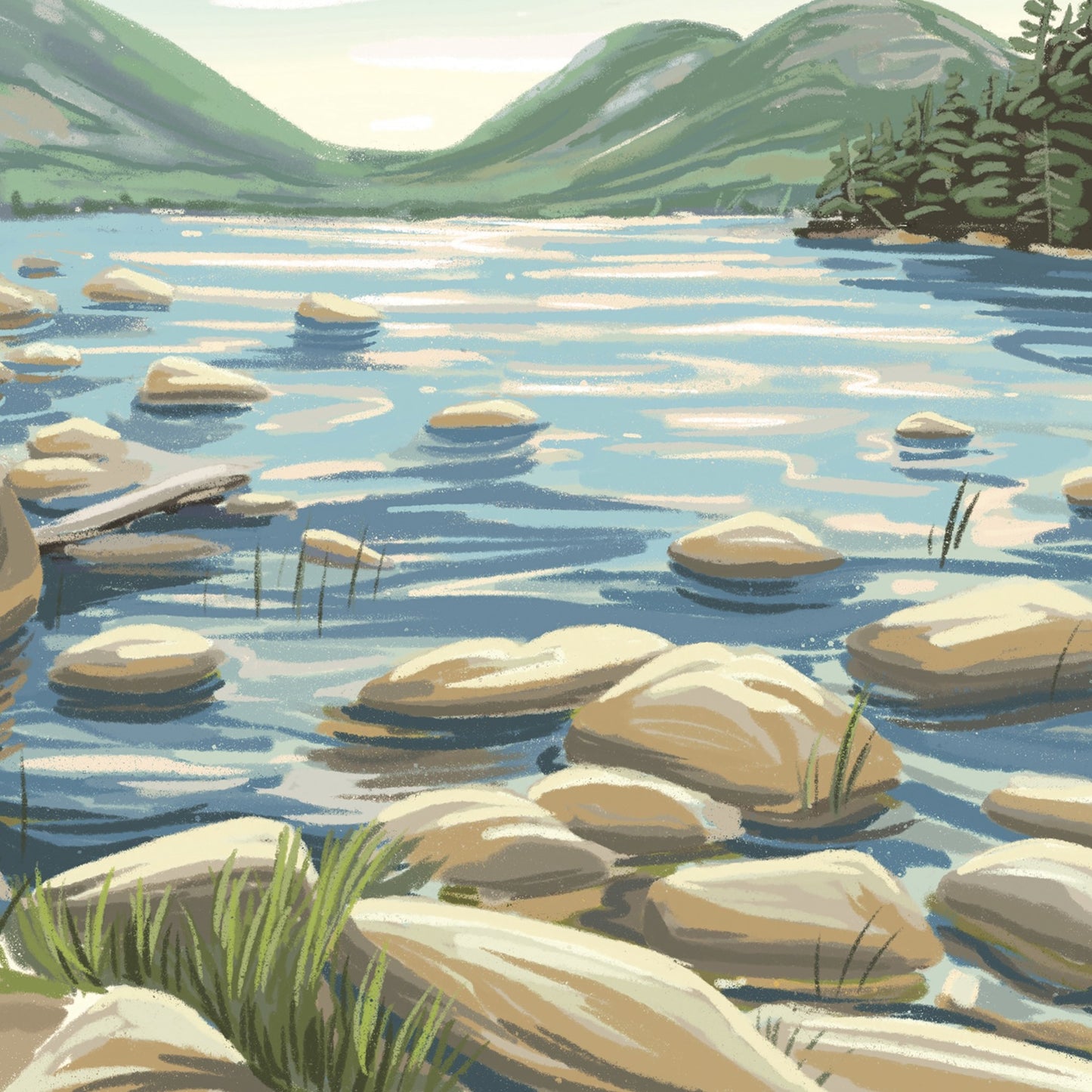 Acadia National Park (Jordan Pond), Maine Print