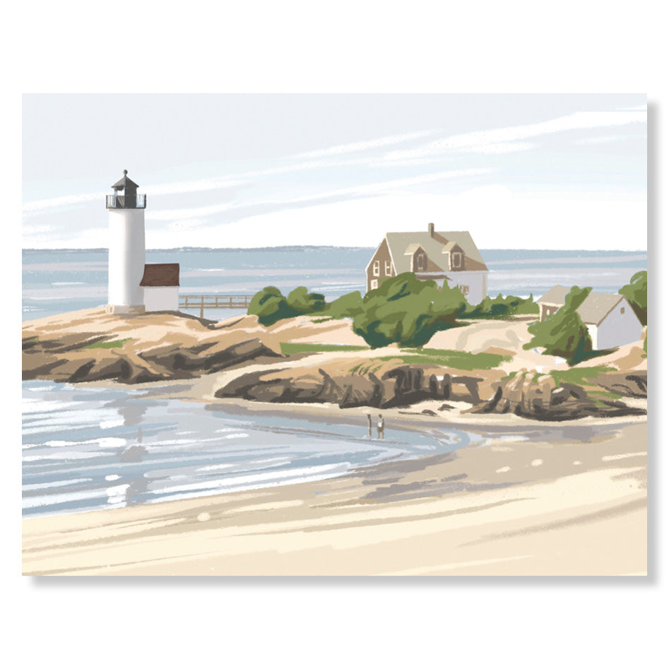 Annisquam Harbor Lighthouse, Massachusetts Notecard