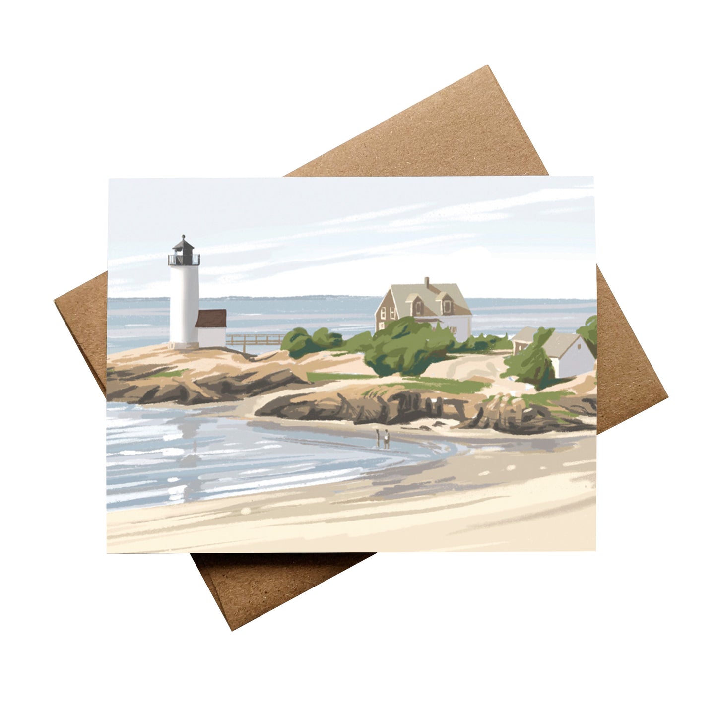 Annisquam Harbor Lighthouse, Massachusetts Notecard