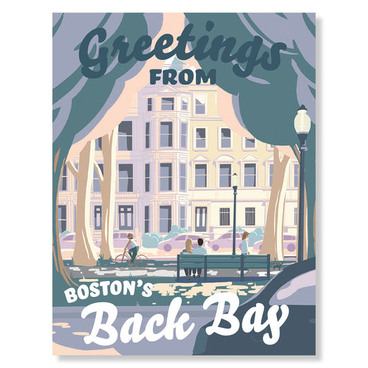 "Greetings from Boston's Back Bay" Greeting Card