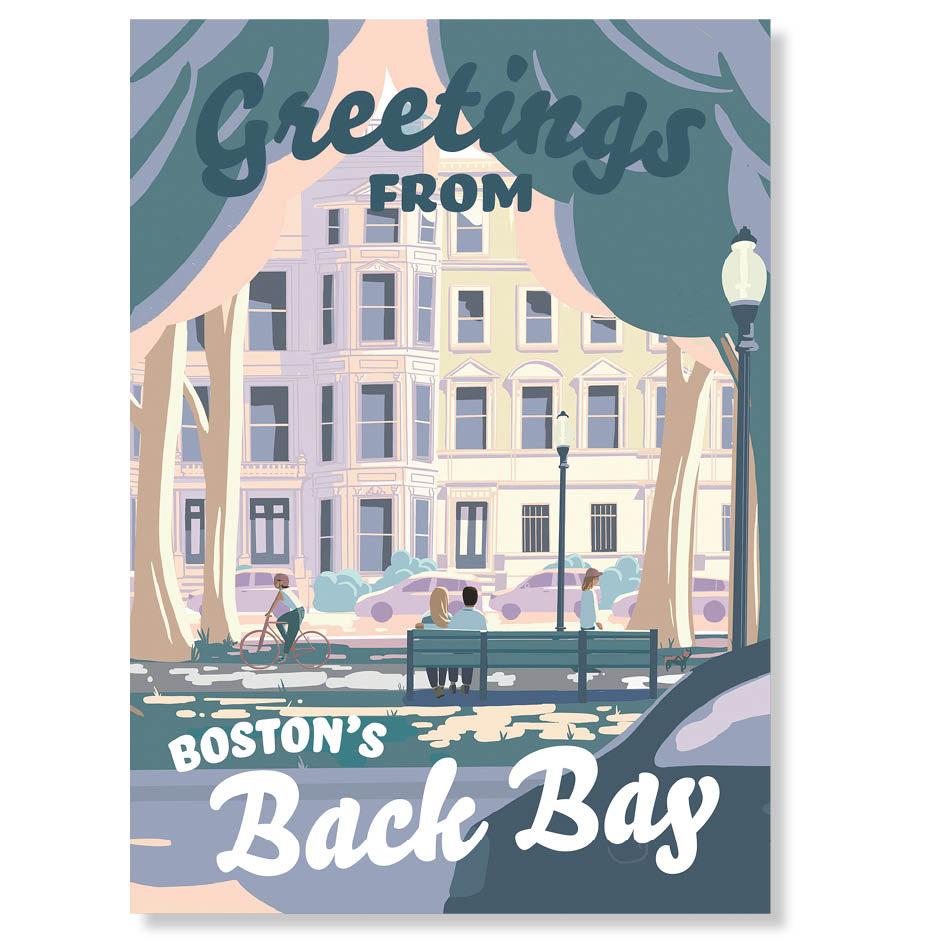 "Greetings from Boston's Back Bay" Postcard