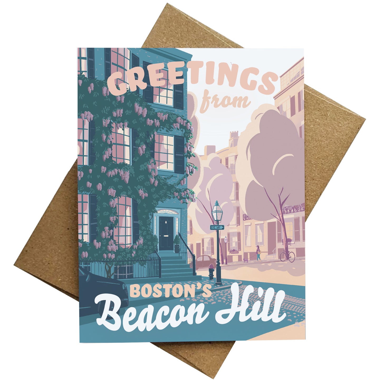 Beacon Hill, Boston Greeting Card