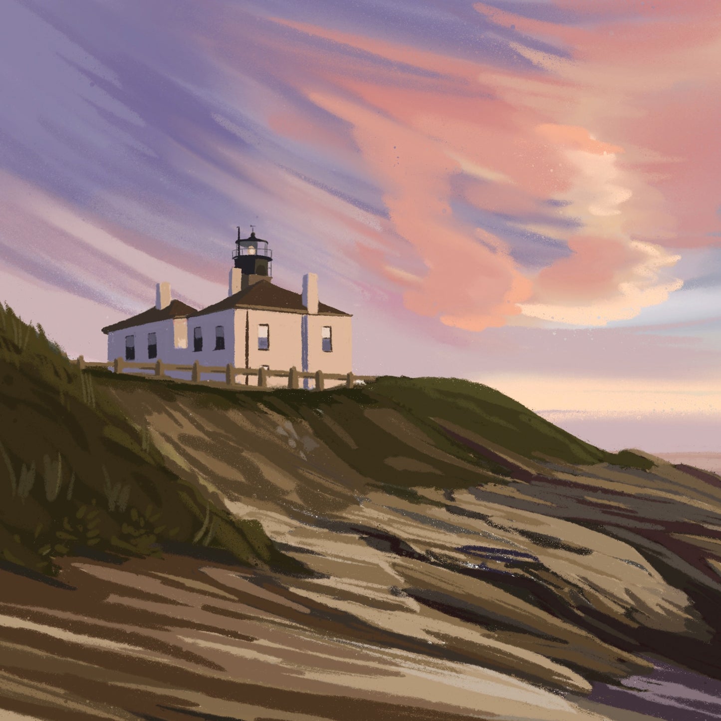 Beavertail Lighthouse, Rhode Island Print