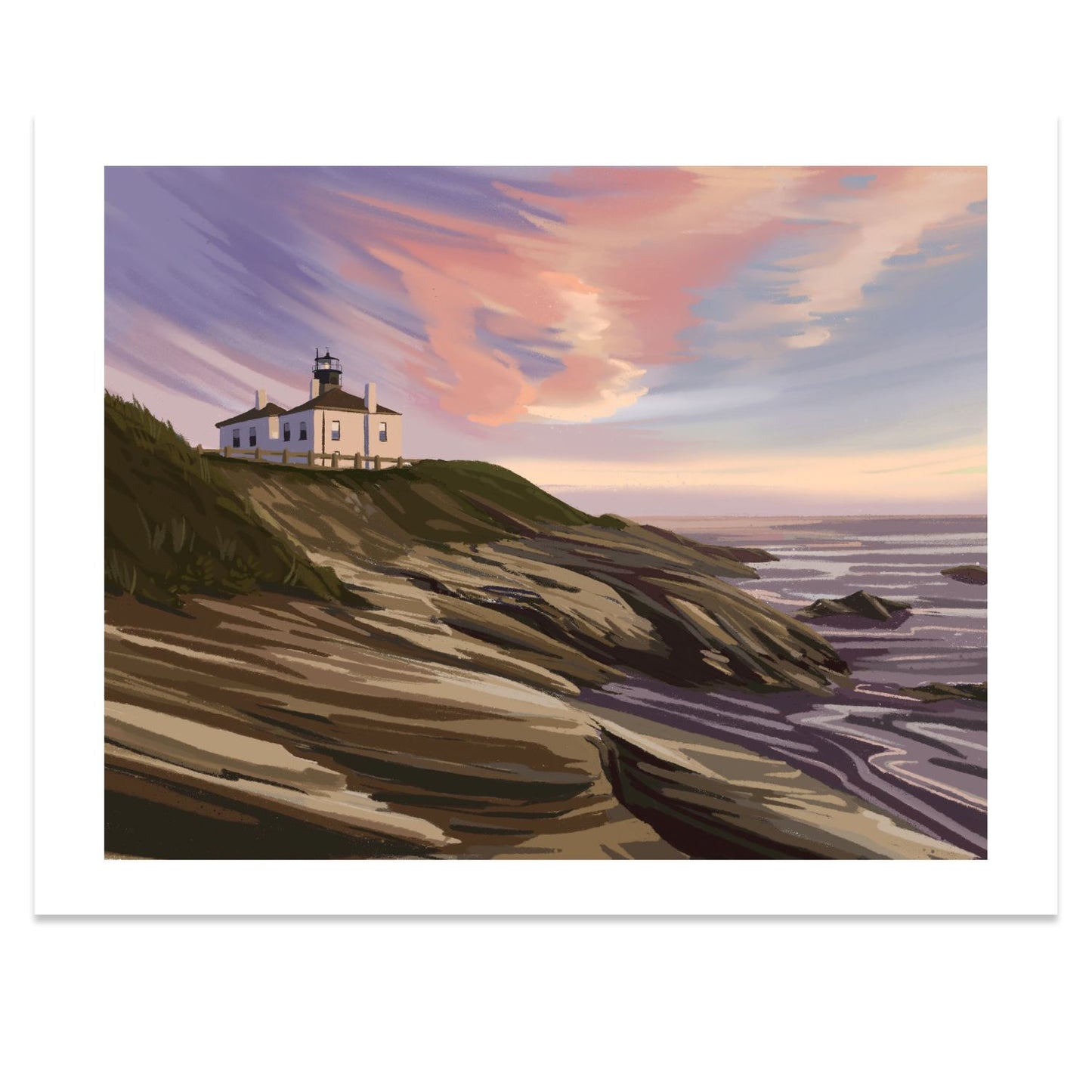 Beavertail Lighthouse, Rhode Island Print