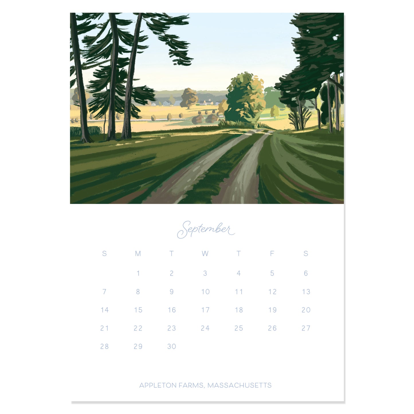 2025 Desk Calendar, "A Year in New England"