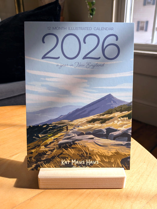 2026 Desk Calendar, "A Year in New England"