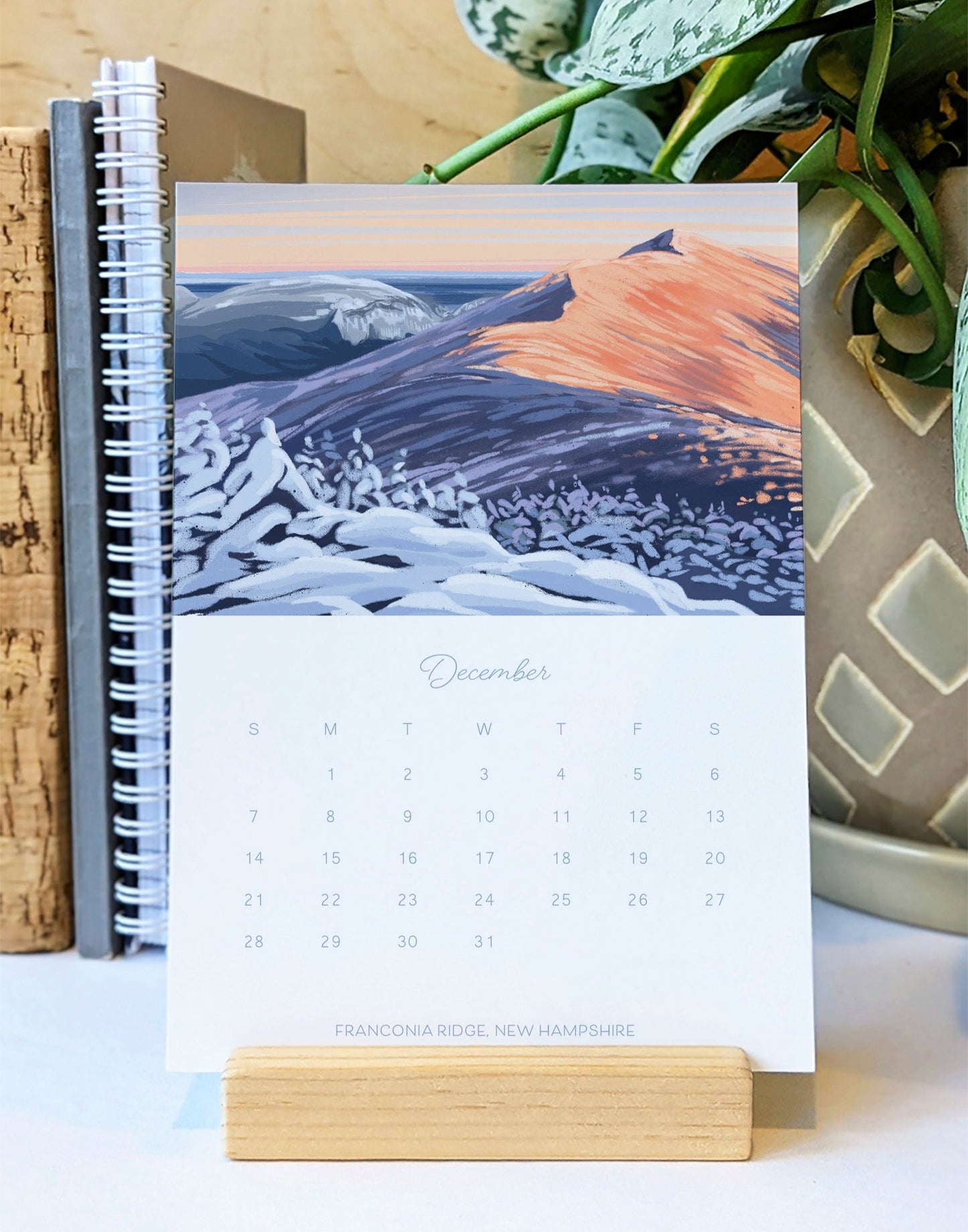 2025 Desk Calendar, "A Year in New England"