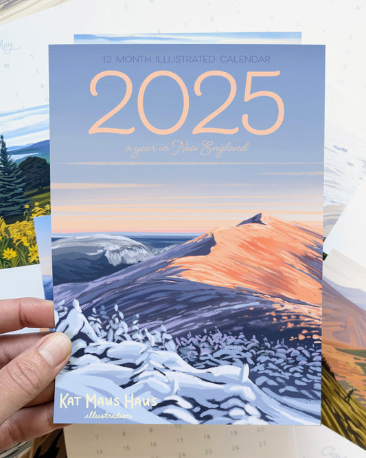 2025 Desk Calendar, "A Year in New England"