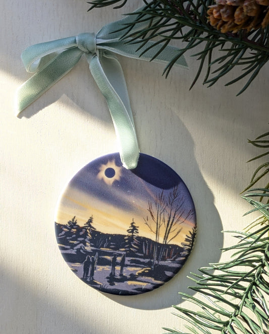 Solar Eclipse Holiday Ornament