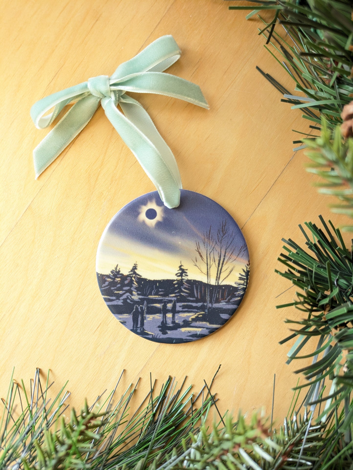 Solar Eclipse Holiday Ornament