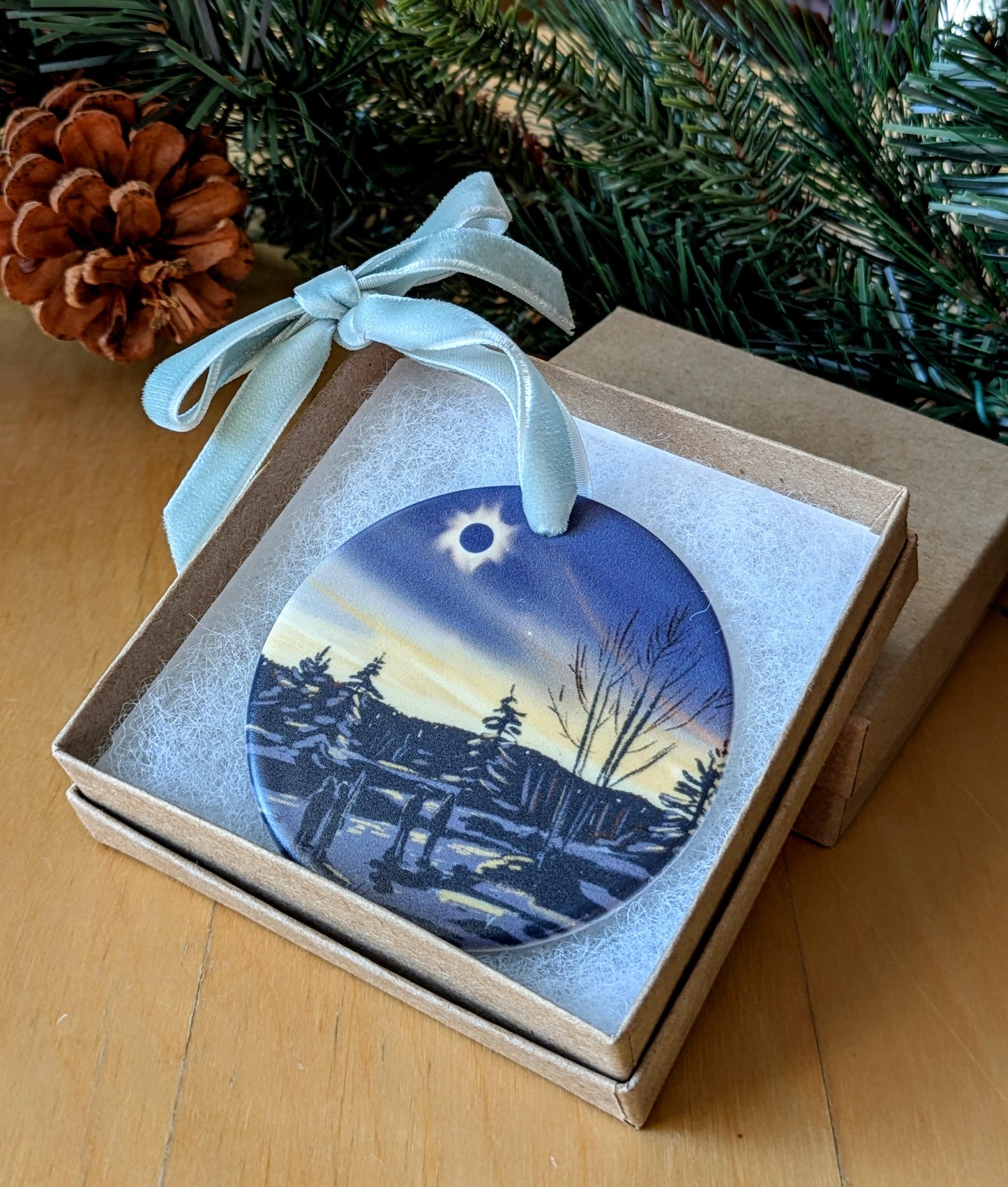 Solar Eclipse Holiday Ornament