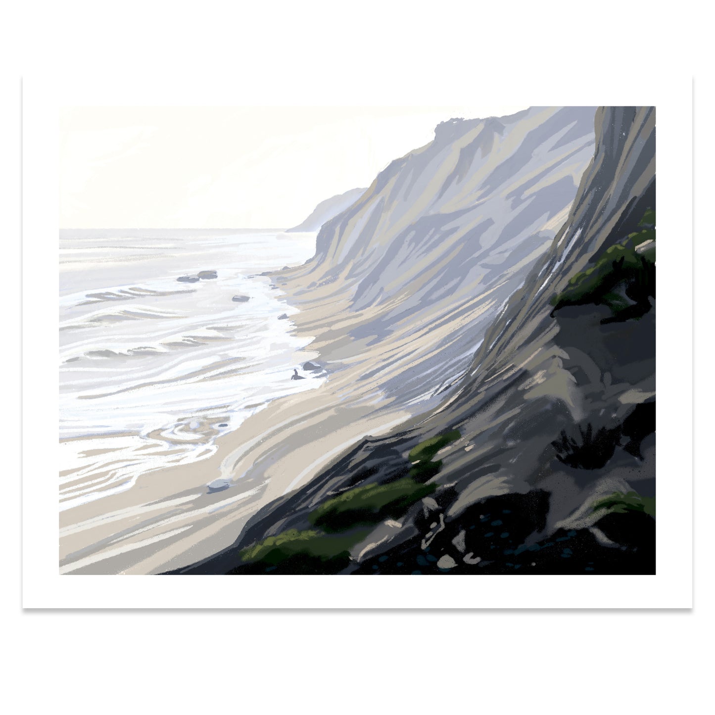 Mohegan Bluffs, Rhode Island Print