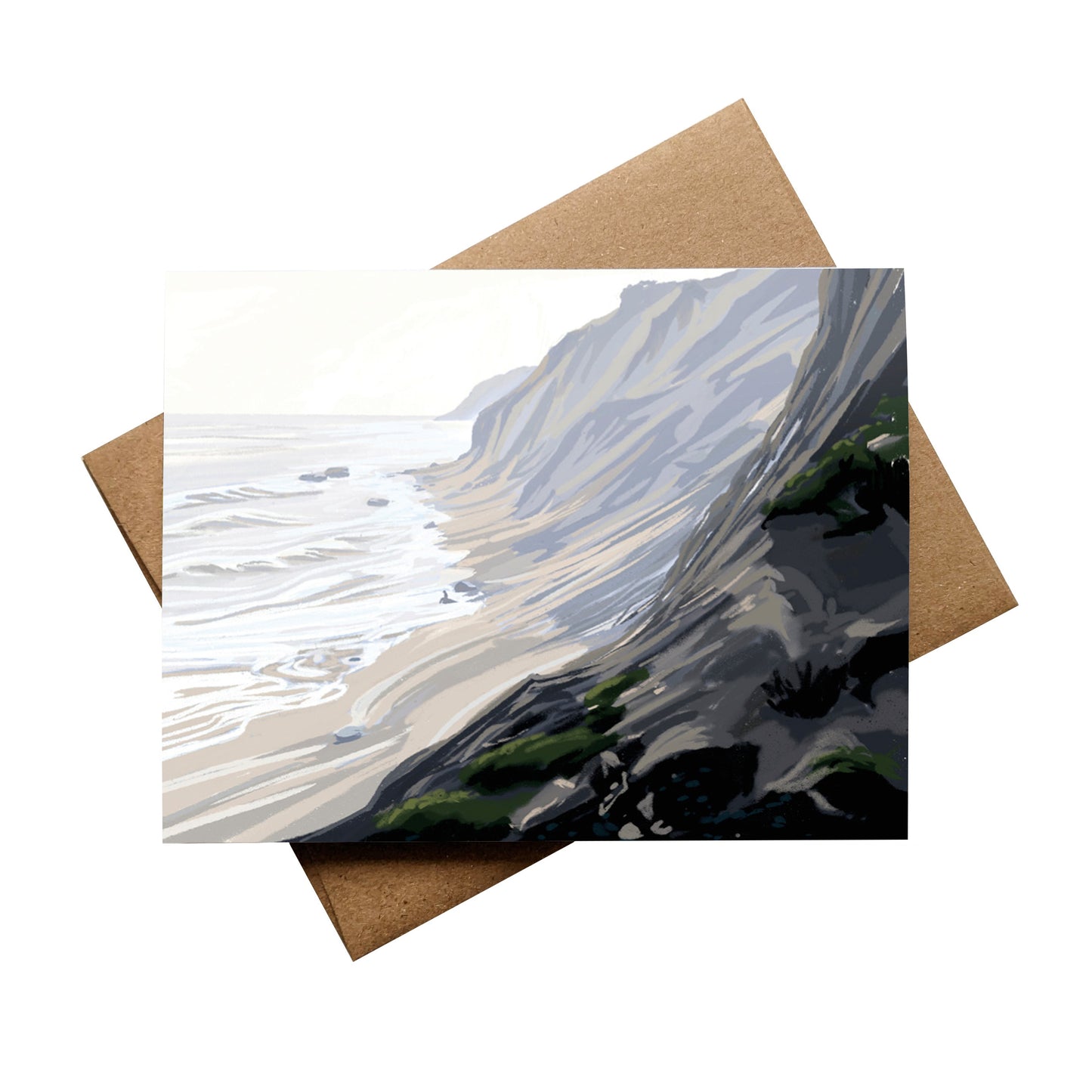 Mohegan Bluffs, Rhode Island Notecard