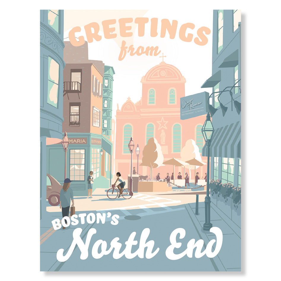 "Greetings from Boston's North End" Greeting Card