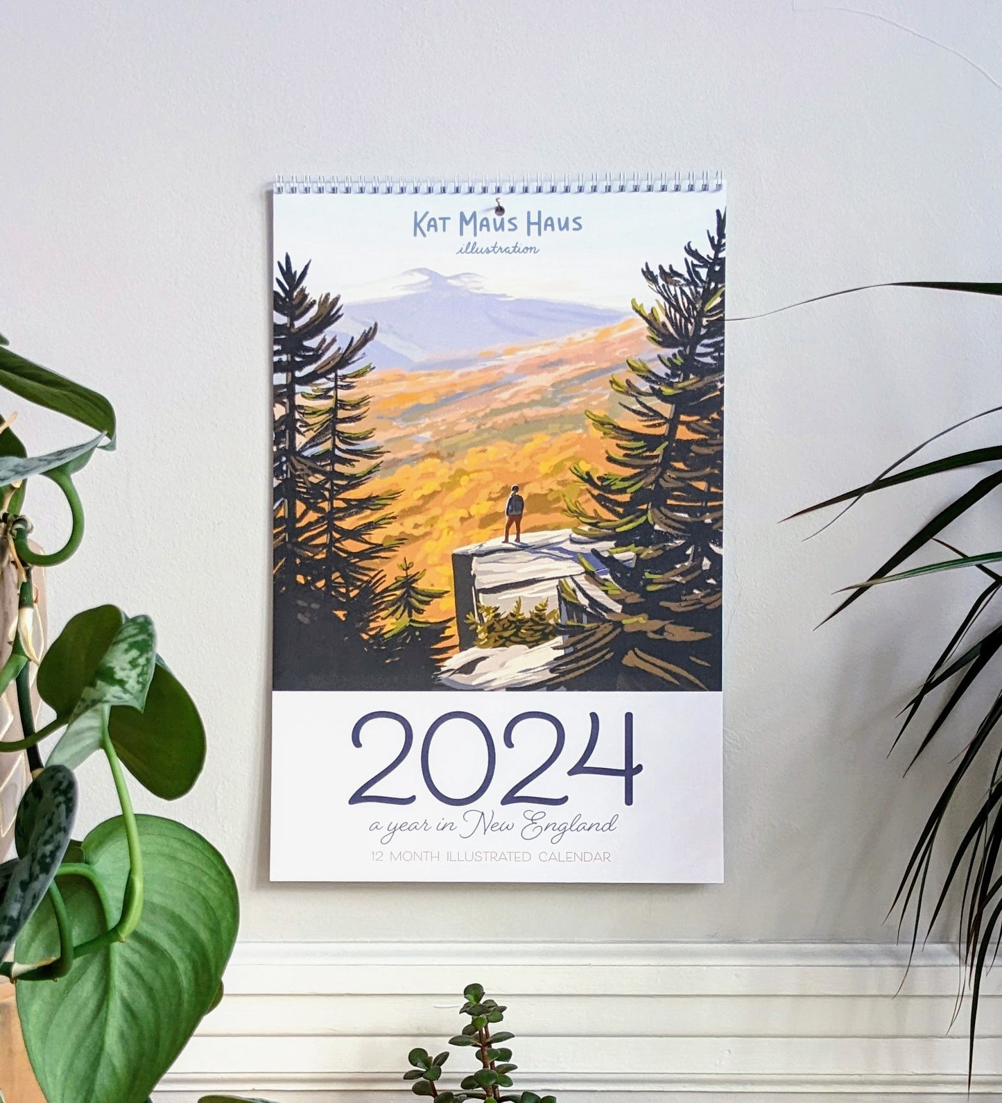 2024 Wall Calendar, "A Year in New England"