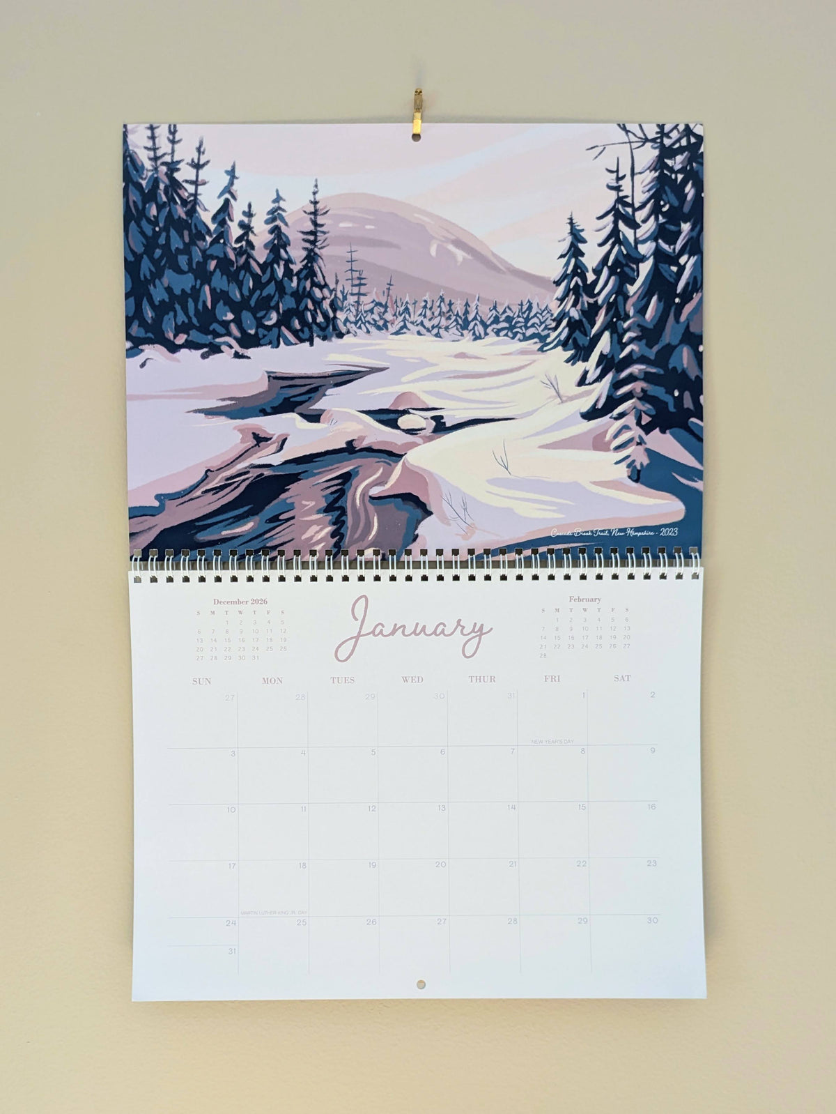 2027 Wall Calendar, "A Year in New England"