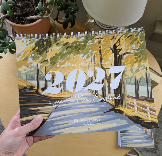 2027 Wall Calendar, "A Year in New England"