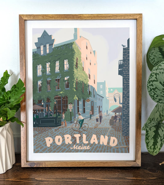 Portland, Maine (Wharf St) Print