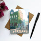 Portland, Maine (Wharf St) Greeting Card