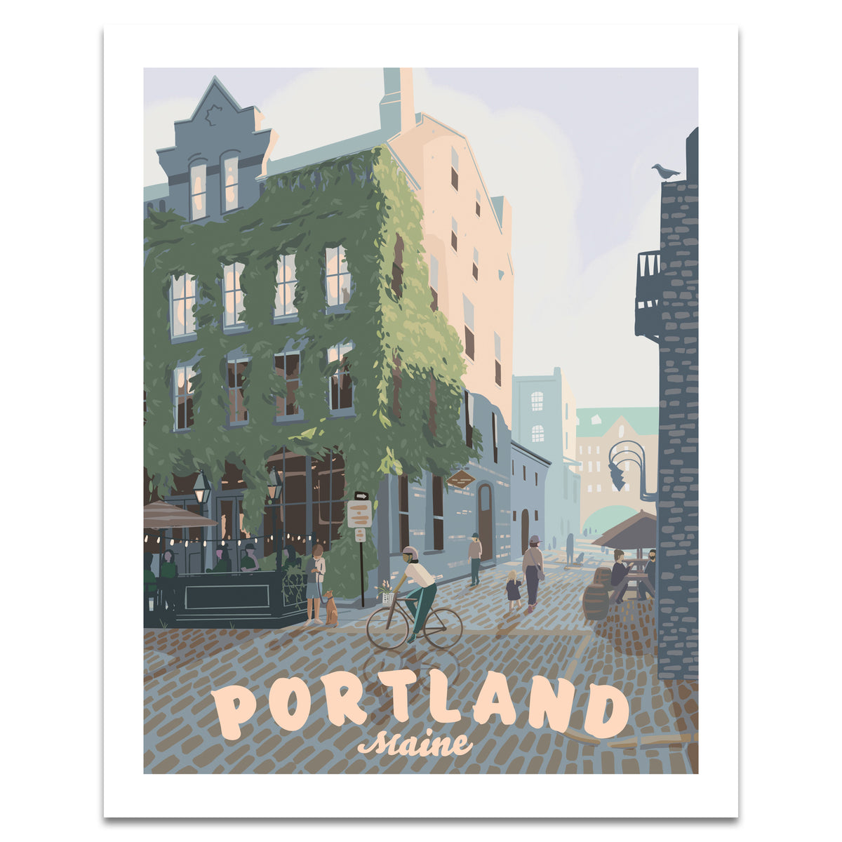 Portland, Maine (Wharf St) Print