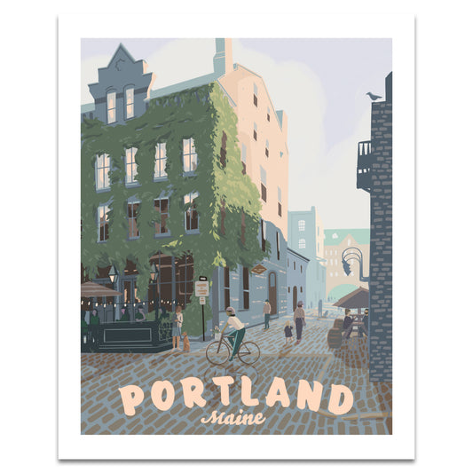 Portland, Maine (Wharf St) Print