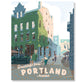 Portland, Maine (Wharf St) Greeting Card