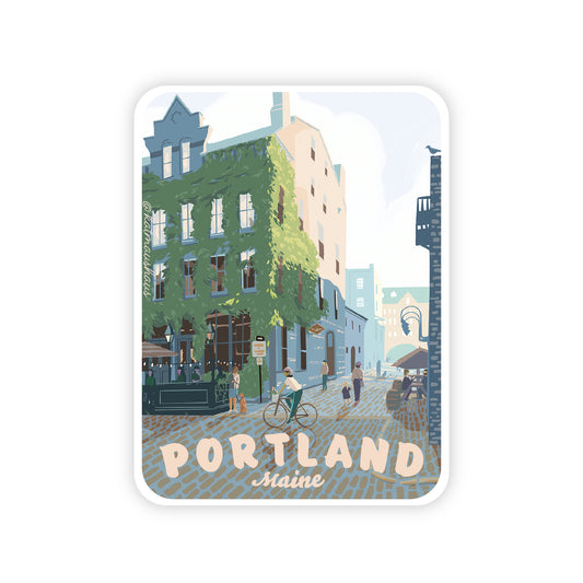 Portland, Maine (Wharf St) Sticker