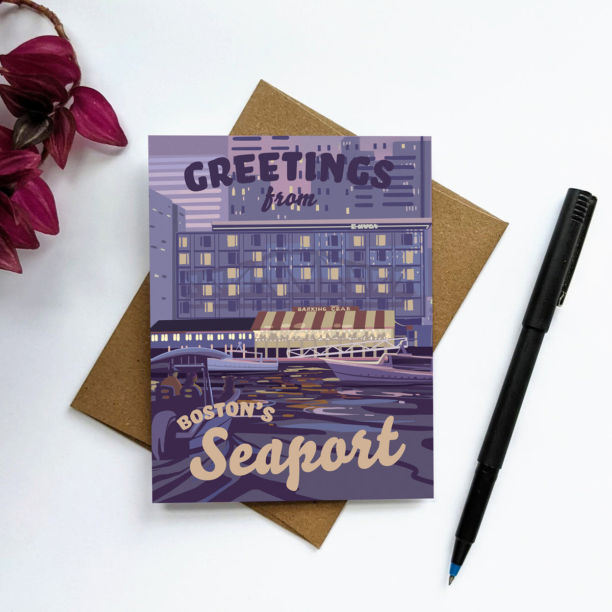 Seaport, Boston Greeting Card