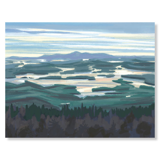 Squam Lake, New Hampshire Notecard