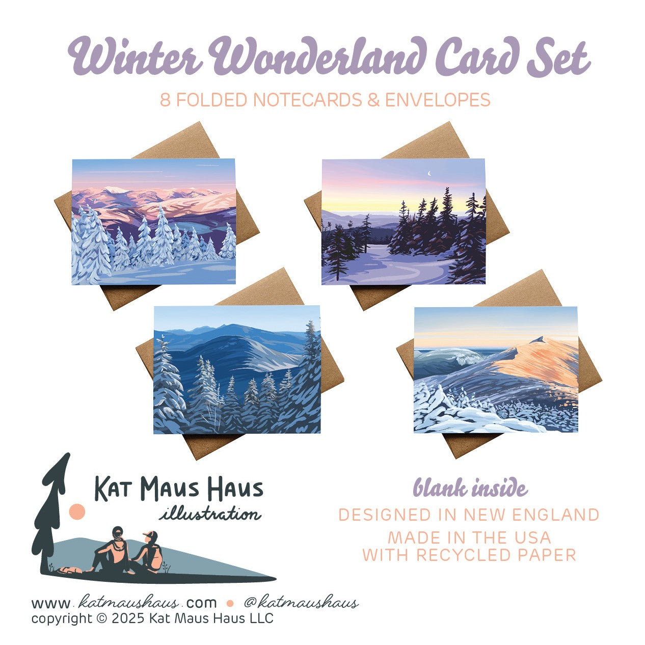 New England Winter Wonderland Notecard Set