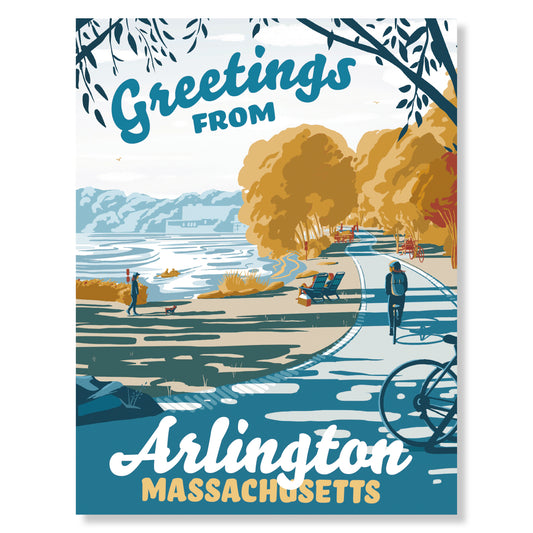 "Greetings from Arlington, Massachusetts" Greeting Card