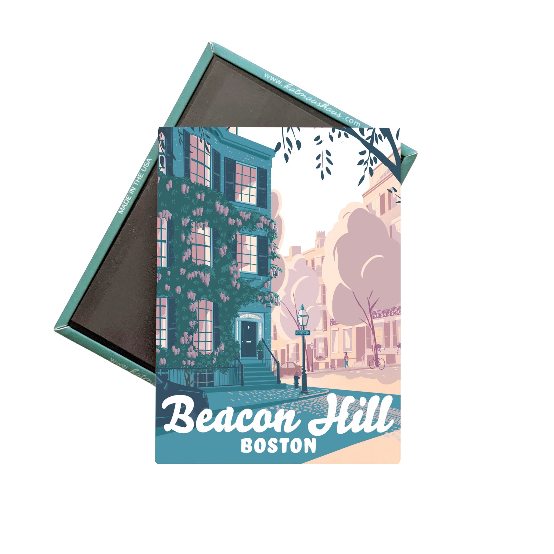 Beacon Hill, Boston Print – Kat Maus Haus Illustration