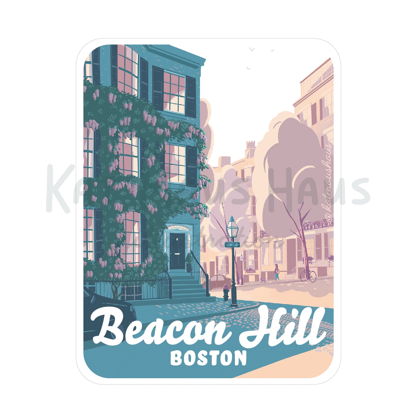 Beacon Hill, Boston Sticker