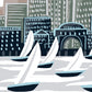 Detail of Boston Harbor Art Print - Kat Maus Haus