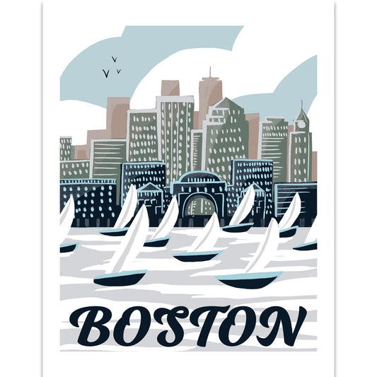 Boston Harbor Art Print - Kat Maus Haus