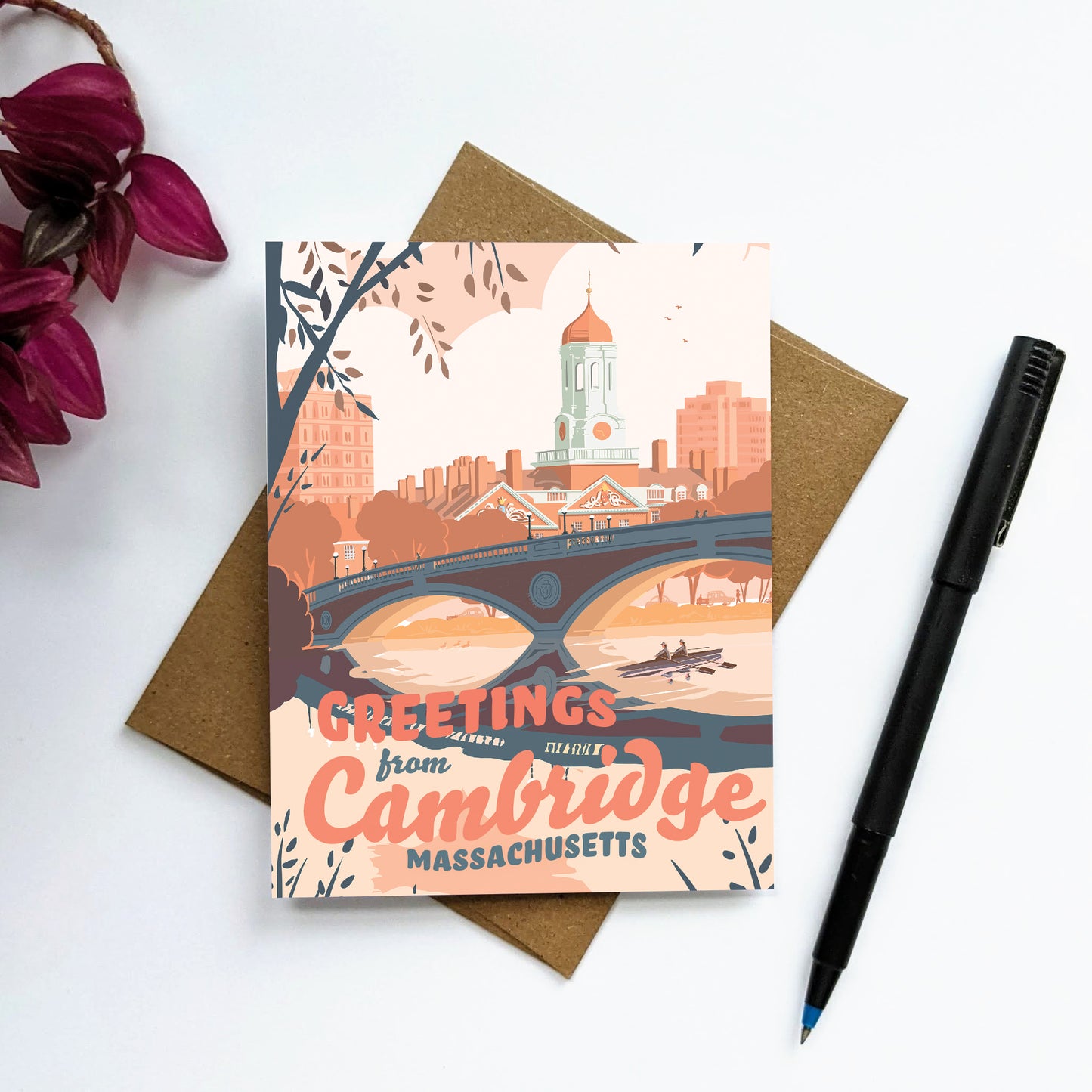 "Greetings from Cambridge" Greeting Card